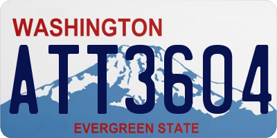 WA license plate ATT3604