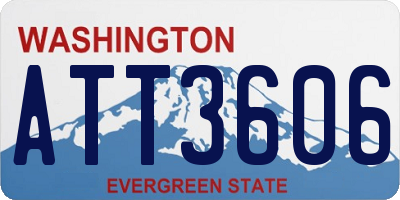 WA license plate ATT3606
