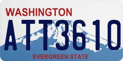 WA license plate ATT3610