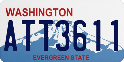 WA license plate ATT3611