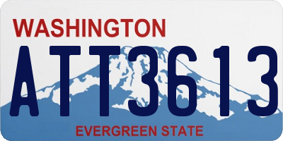 WA license plate ATT3613