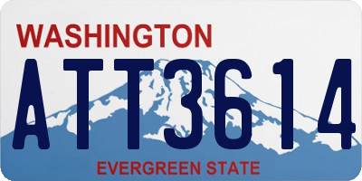 WA license plate ATT3614