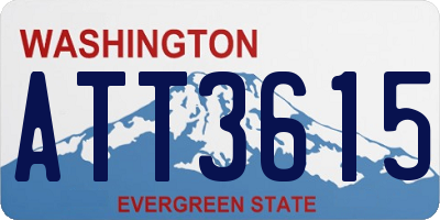 WA license plate ATT3615