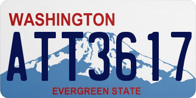 WA license plate ATT3617