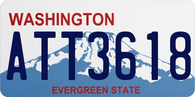 WA license plate ATT3618