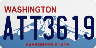 WA license plate ATT3619