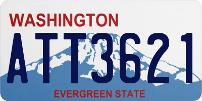 WA license plate ATT3621