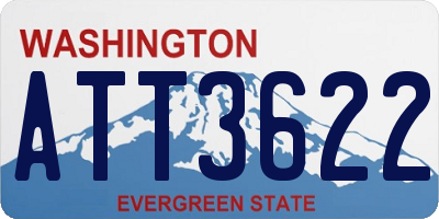 WA license plate ATT3622