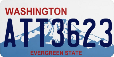 WA license plate ATT3623