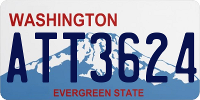 WA license plate ATT3624