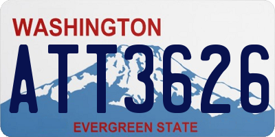 WA license plate ATT3626