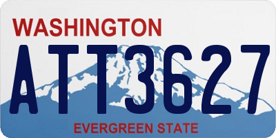 WA license plate ATT3627
