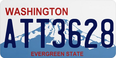 WA license plate ATT3628