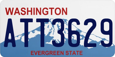 WA license plate ATT3629