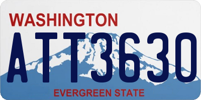 WA license plate ATT3630