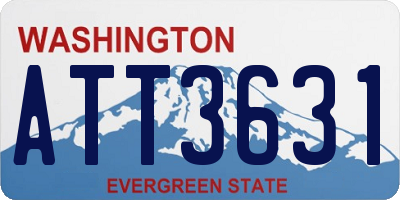WA license plate ATT3631