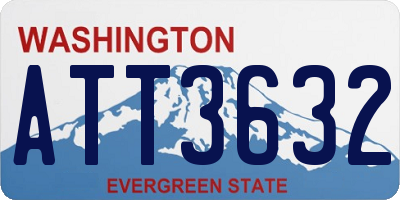 WA license plate ATT3632