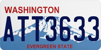WA license plate ATT3633