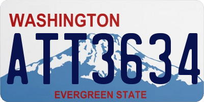 WA license plate ATT3634