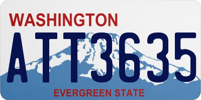 WA license plate ATT3635