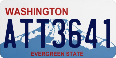 WA license plate ATT3641