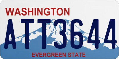 WA license plate ATT3644