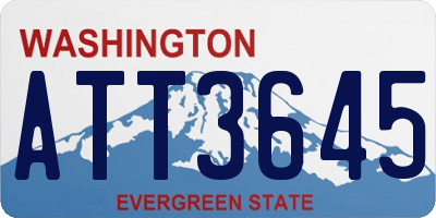WA license plate ATT3645