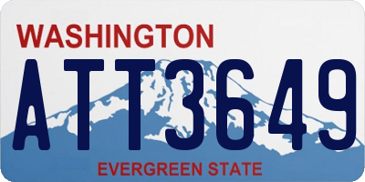 WA license plate ATT3649