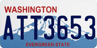 WA license plate ATT3653