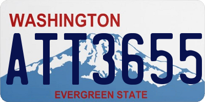 WA license plate ATT3655