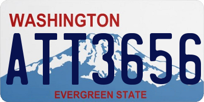 WA license plate ATT3656