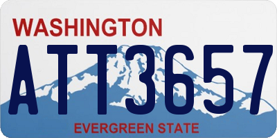 WA license plate ATT3657