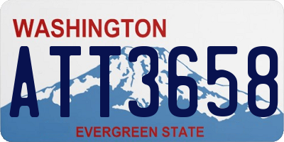 WA license plate ATT3658