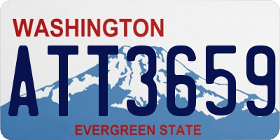 WA license plate ATT3659