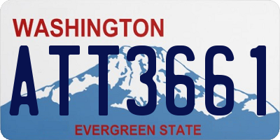 WA license plate ATT3661