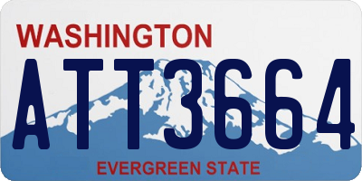 WA license plate ATT3664