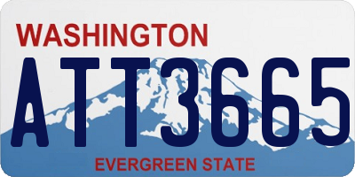WA license plate ATT3665