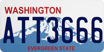 WA license plate ATT3666