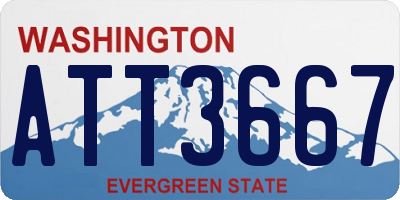 WA license plate ATT3667
