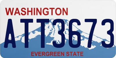 WA license plate ATT3673