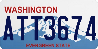 WA license plate ATT3674