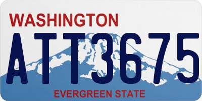 WA license plate ATT3675