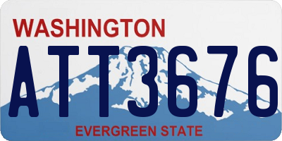 WA license plate ATT3676