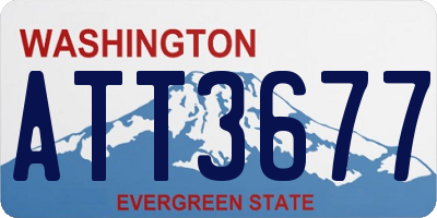 WA license plate ATT3677