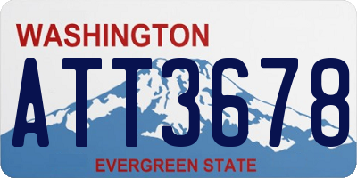 WA license plate ATT3678
