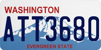 WA license plate ATT3680