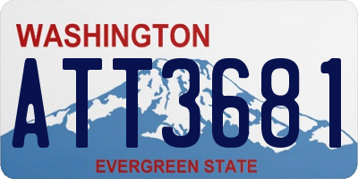 WA license plate ATT3681