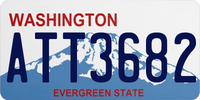 WA license plate ATT3682