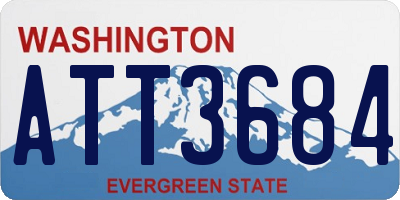 WA license plate ATT3684
