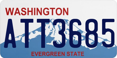 WA license plate ATT3685